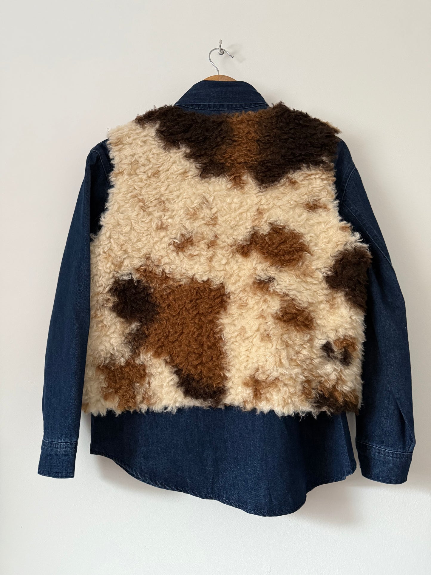 Gilet sans manche moumoute imprimé animal