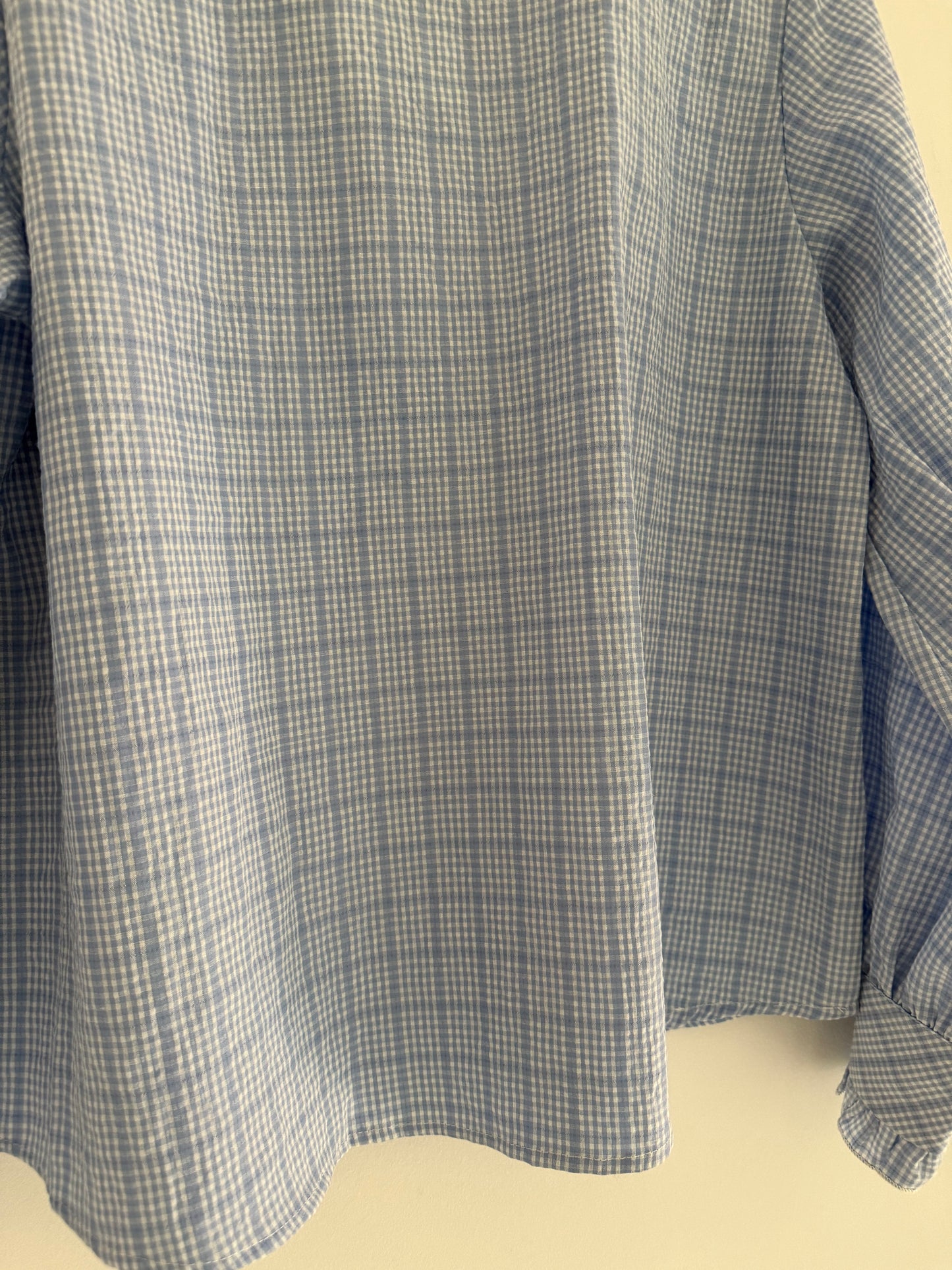 Chemise vichy bleue et blanche