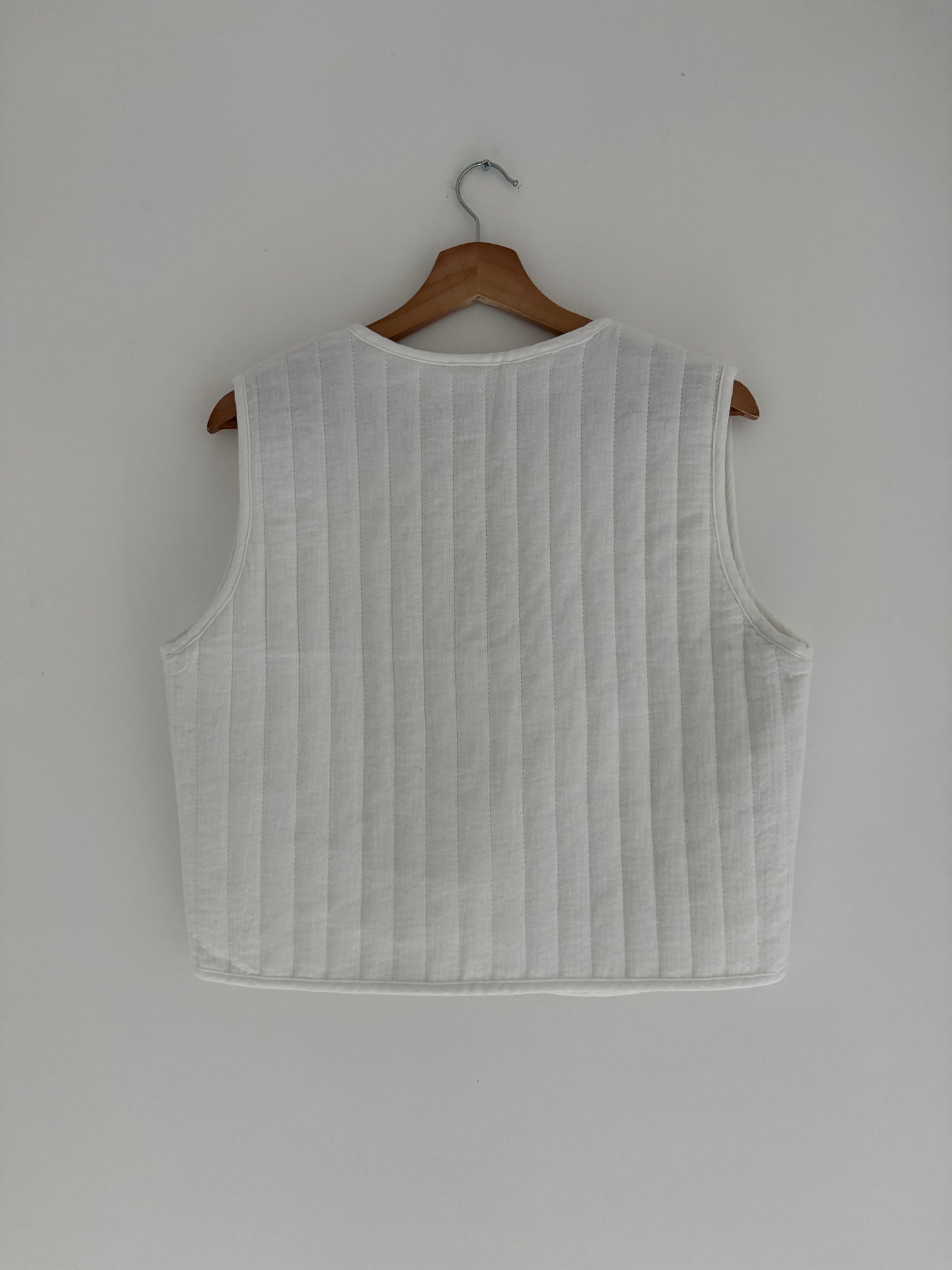 Gilet sans manches matelassé blanc