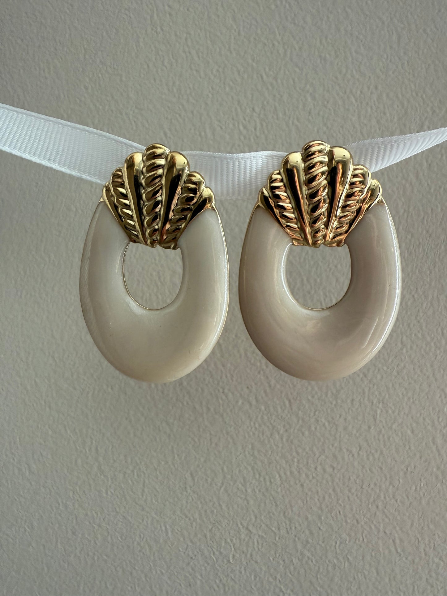 Boucles d'oreilles grand anneau épais style vintage