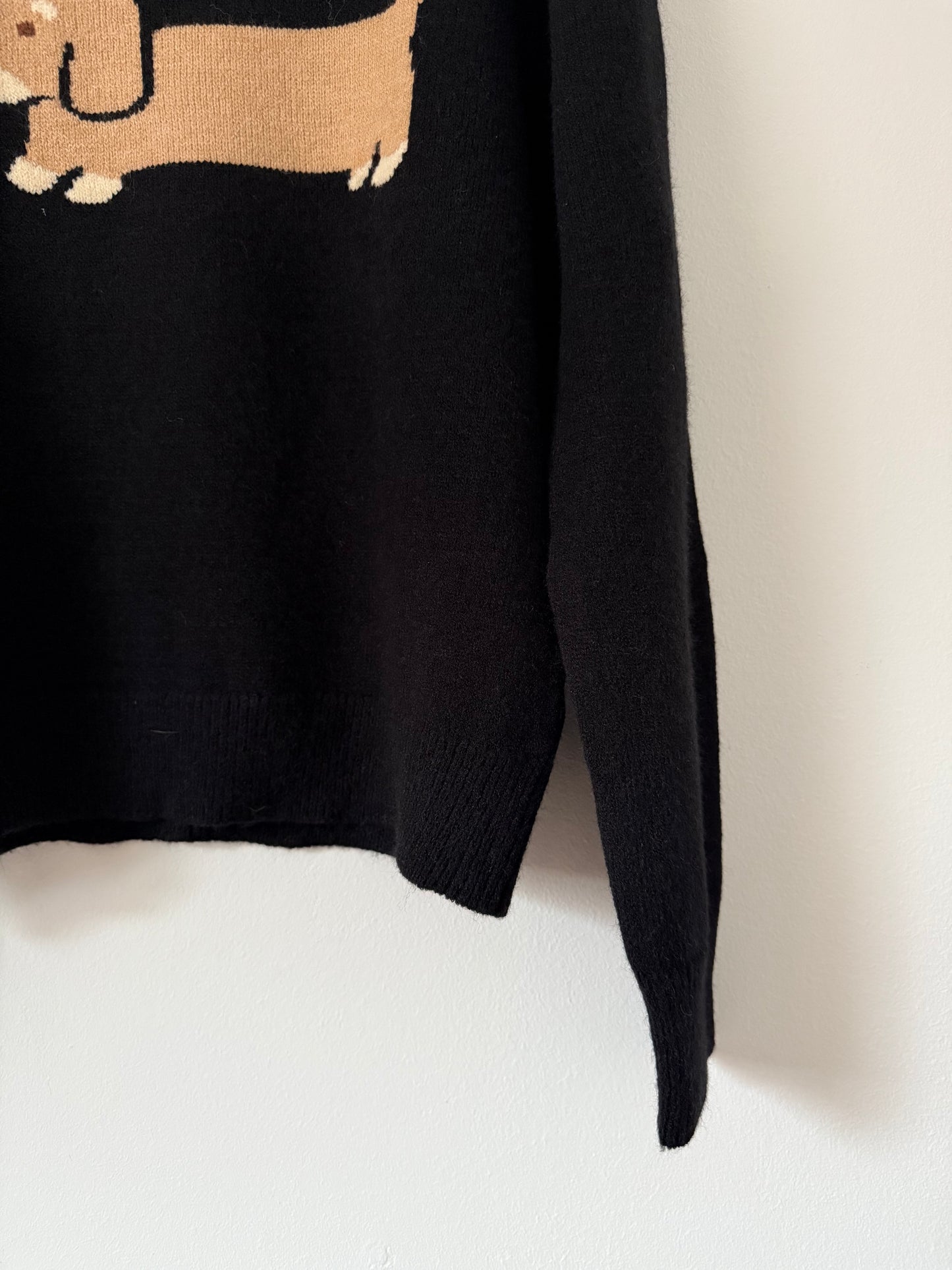 Pull noir avec un motif  chien