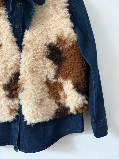 Gilet sans manche moumoute imprimé animal