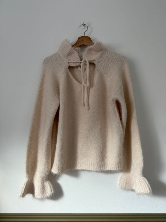 Pull crème  avec col