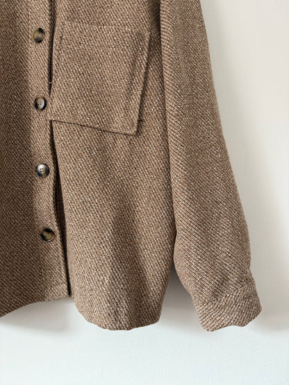 Veste chemise sans col avec boutons