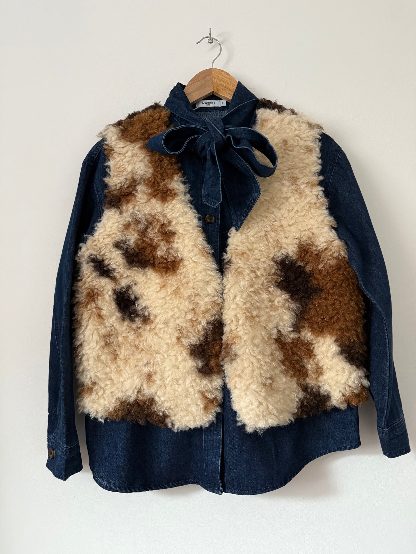 Gilet sans manche moumoute imprimé animal