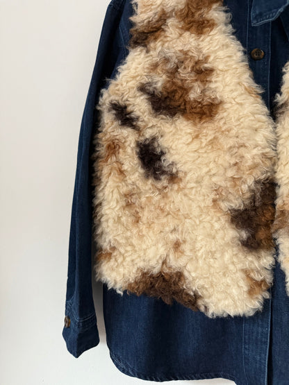 Gilet sans manche moumoute imprimé animal