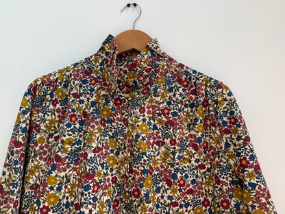 Chemise avec col imprimé floral Beige/ Bleue/ Bordeaux/ Vert