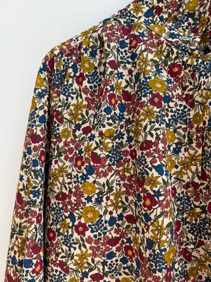 Chemise avec col imprimé floral Beige/ Bleue/ Bordeaux/ Vert