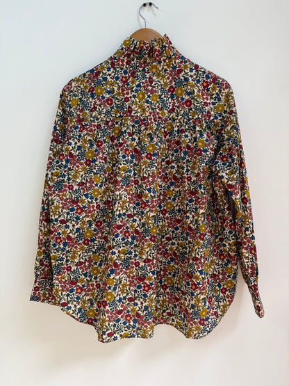Chemise avec col imprimé floral Beige/ Bleue/ Bordeaux/ Vert