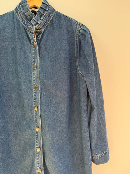 Robe avec col en jean