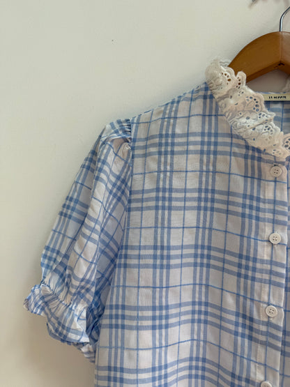 Chemise manches courtes à carreaux