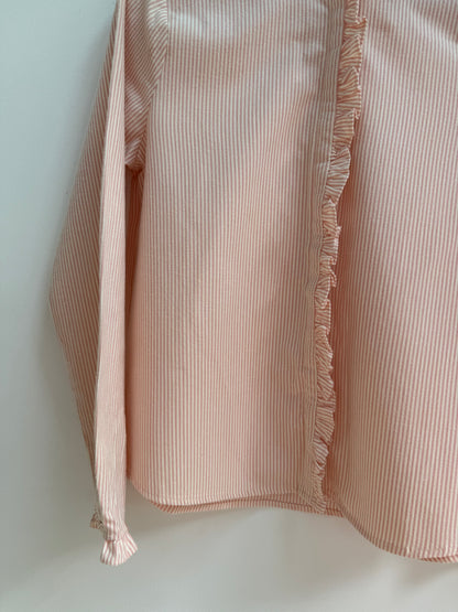 Chemise épaisse rayée à froufrous