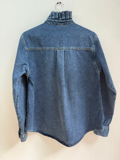 Sur chemise en jean avec grand col