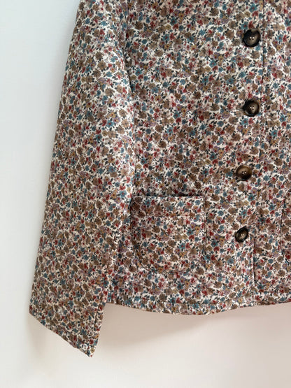 Veste matelassée imprimé floral Vert/ Bleue/ Lilas
