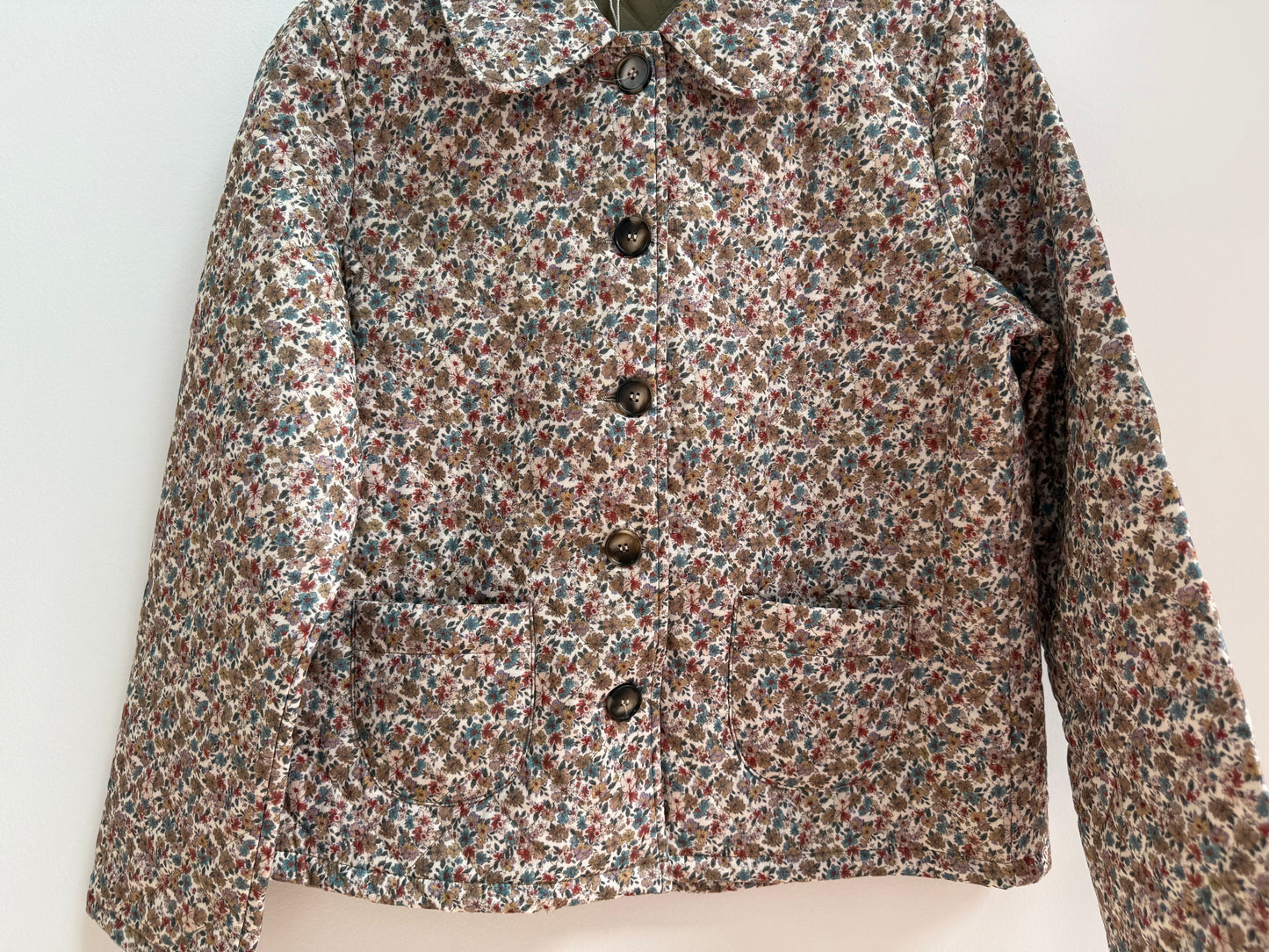 Veste matelassée imprimé floral Vert/ Bleue/ Lilas