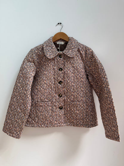Veste matelassée imprimé floral Marron/ Beige/ Orange