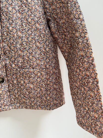 Veste matelassée imprimé floral Marron/ Beige/ Orange