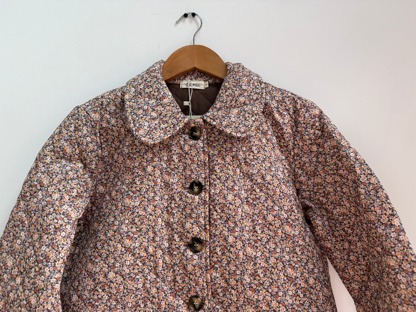 Veste matelassée imprimé floral Marron/ Beige/ Orange
