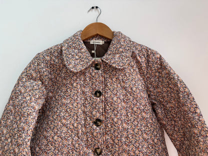 Veste matelassée imprimé floral Marron/ Beige/ Orange