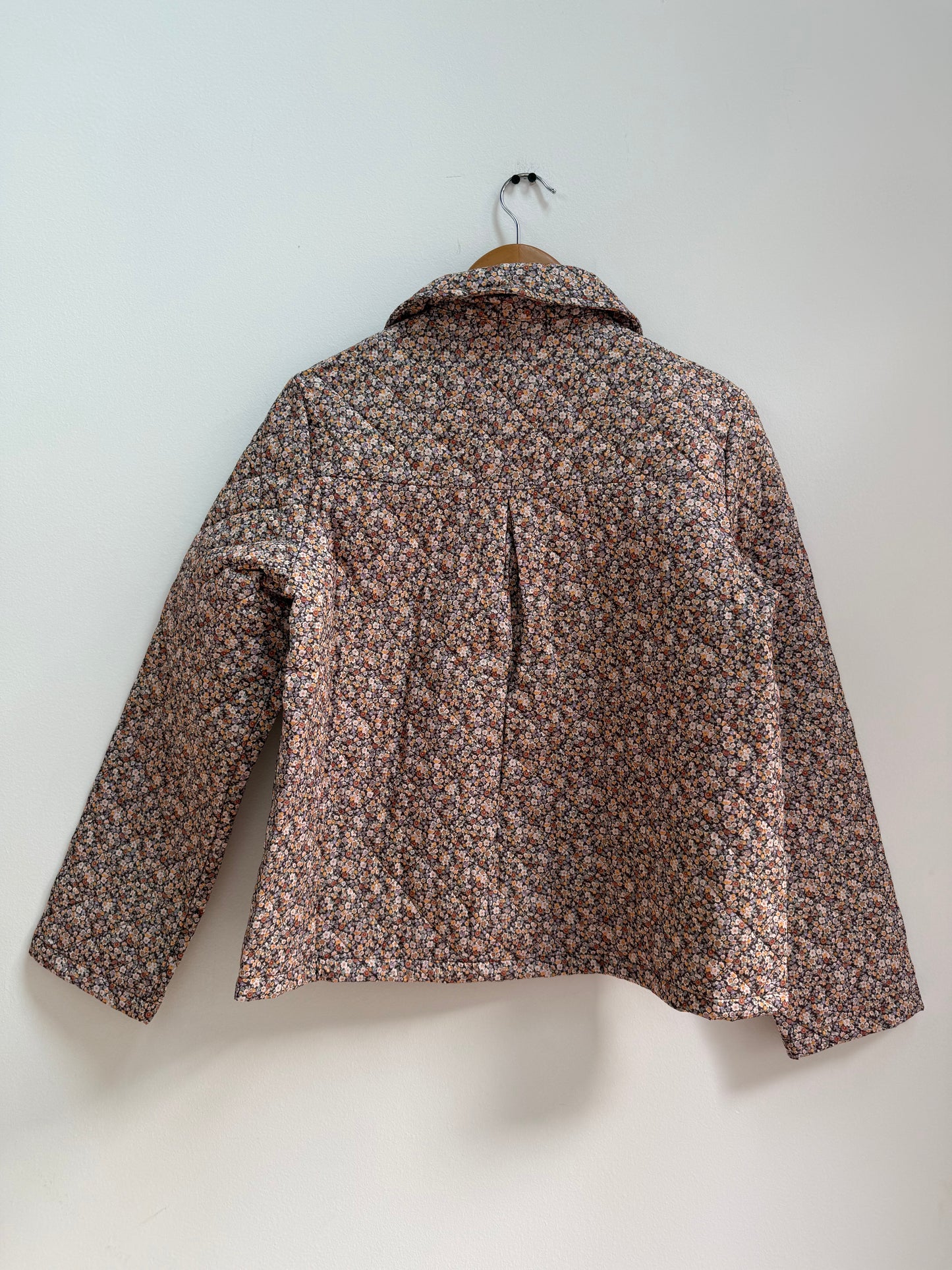 Veste matelassée imprimé floral Marron/ Beige/ Orange