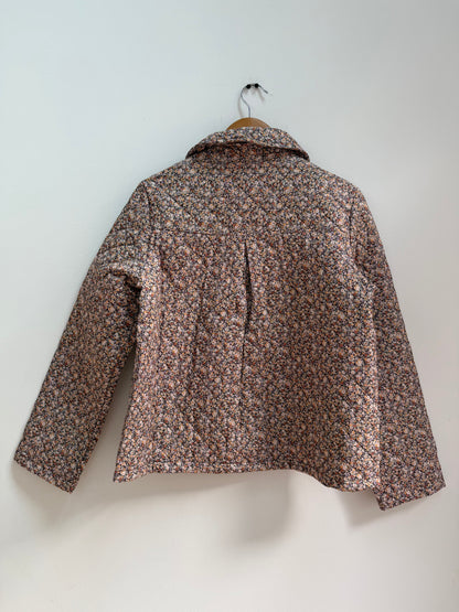 Veste matelassée imprimé floral Marron/ Beige/ Orange