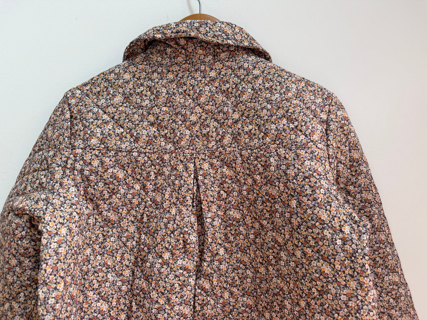 Veste matelassée imprimé floral Marron/ Beige/ Orange