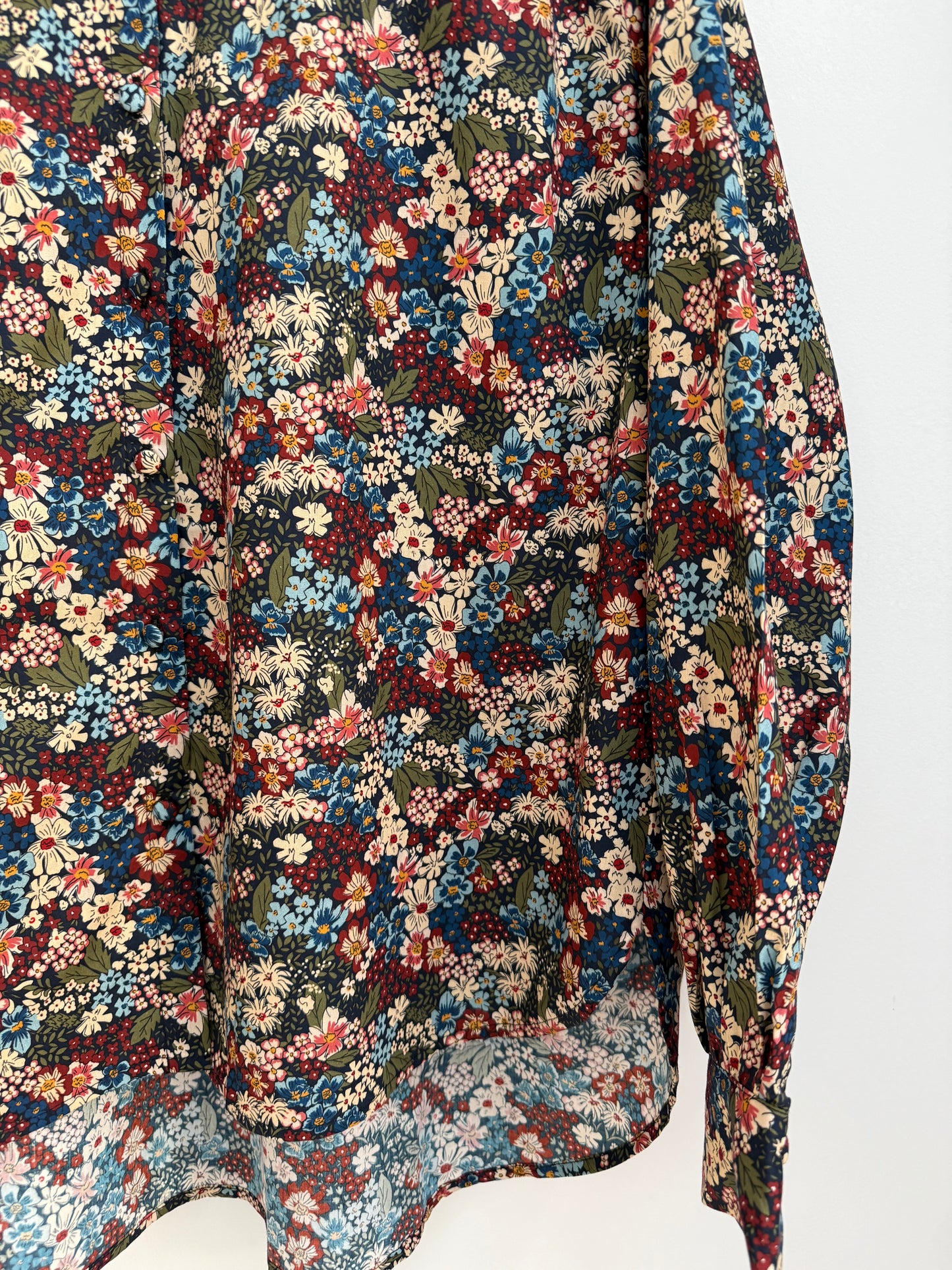 Chemise avec col imprimé floral