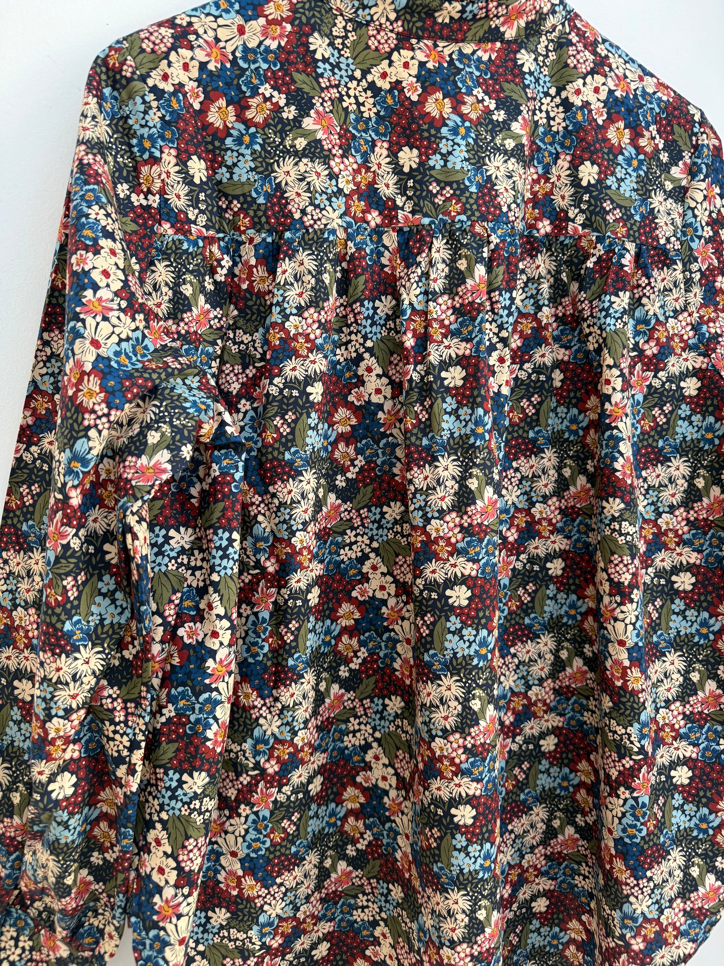 Chemise avec col imprimé floral