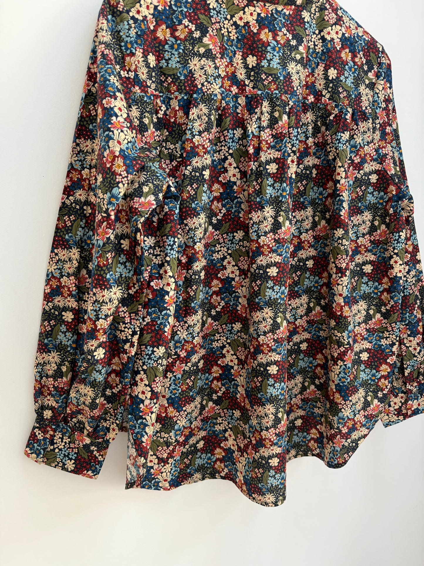 Chemise avec col imprimé floral