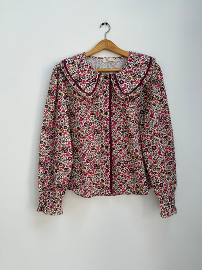 Chemise grand col imprimé floral