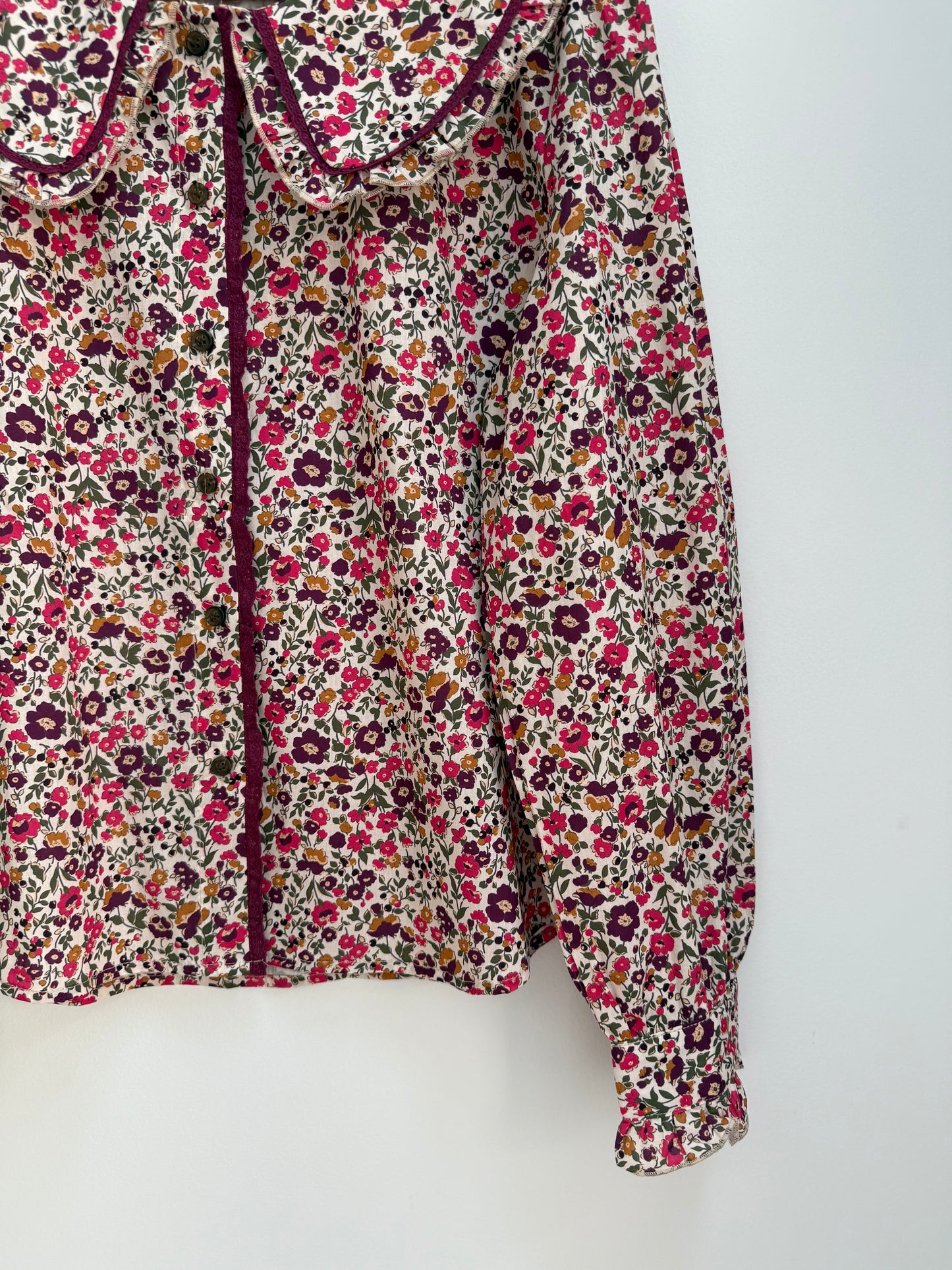 Chemise grand col imprimé floral