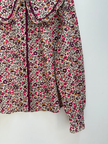 Chemise grand col imprimé floral