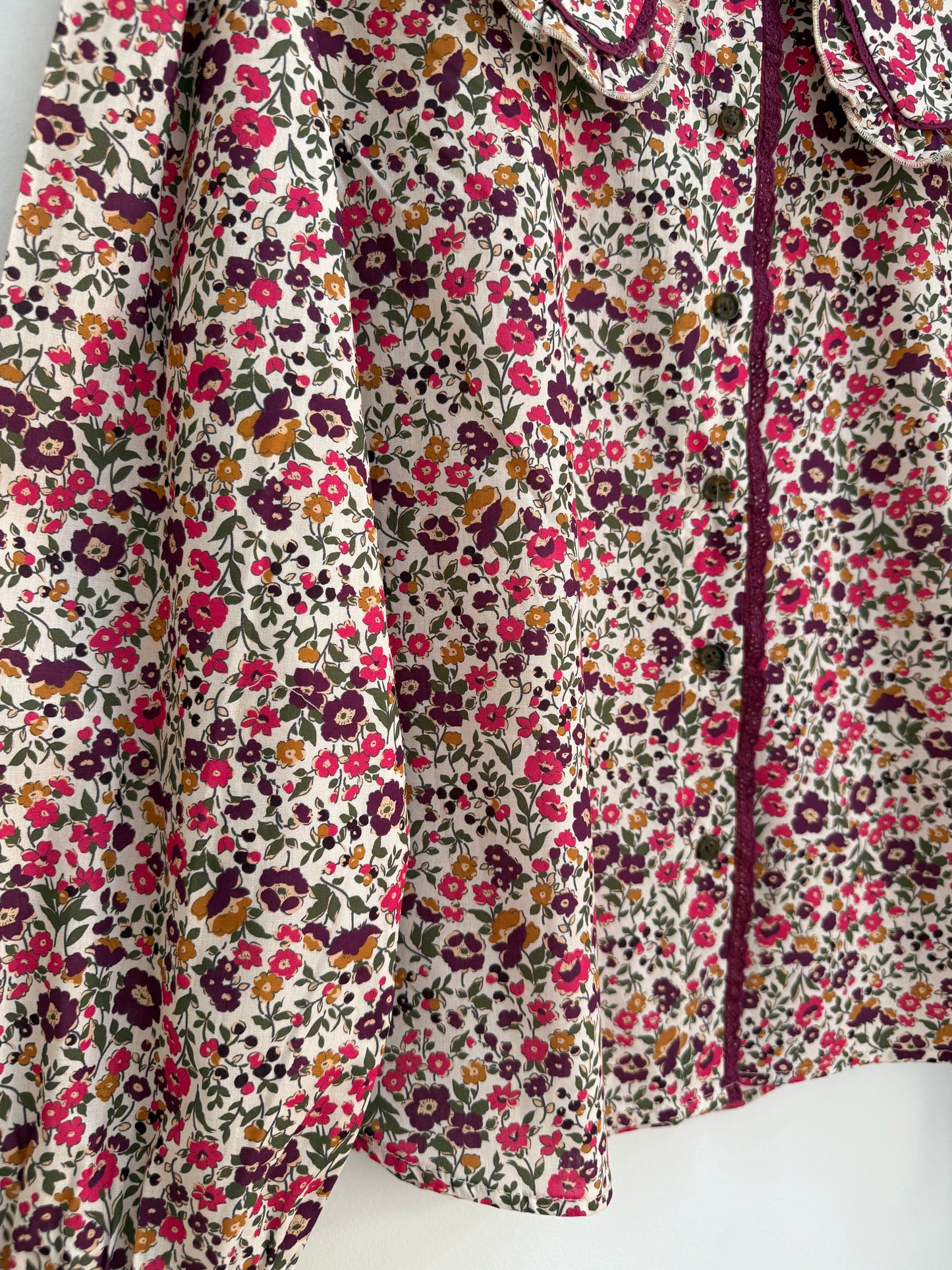 Chemise grand col imprimé floral