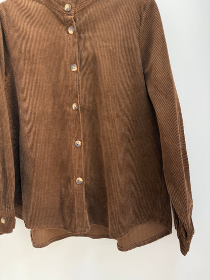 Sur chemise épaisse avec col en velours chocolat