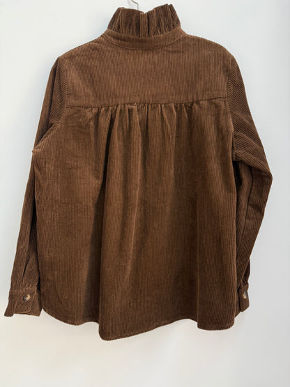 Sur chemise épaisse avec col en velours chocolat