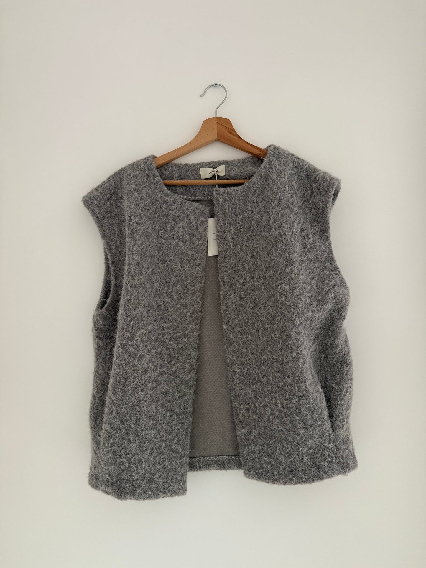 Gilet sans manches effet laine gris