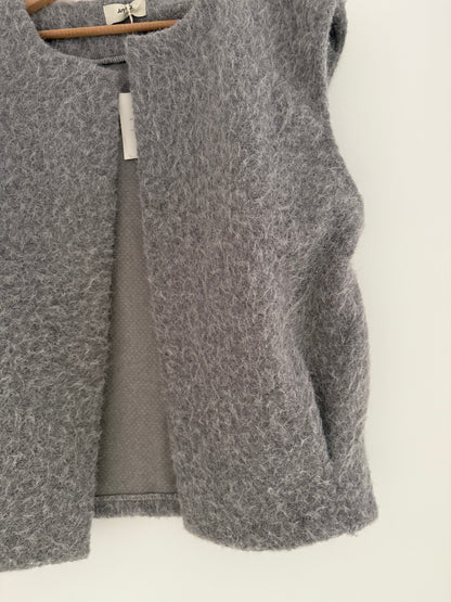 Gilet sans manches effet laine gris