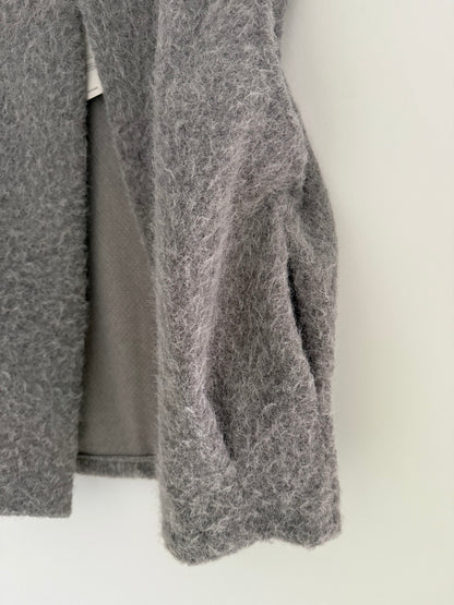 Gilet sans manches effet laine gris