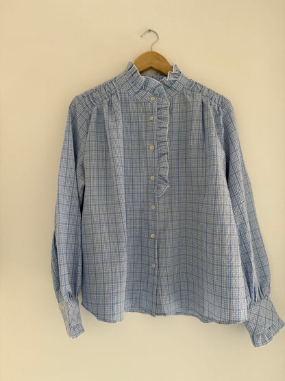 Chemise vichy bleue et blanche