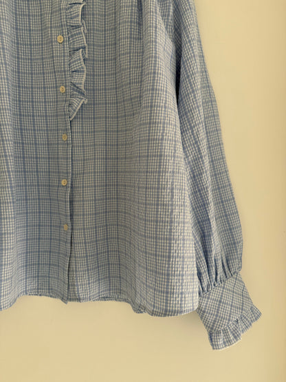 Chemise vichy bleue et blanche