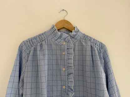 Chemise vichy bleue et blanche