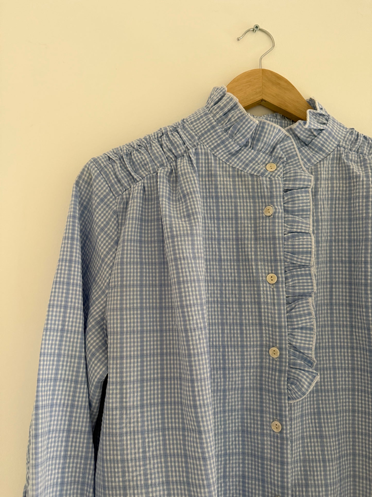 Chemise vichy bleue et blanche