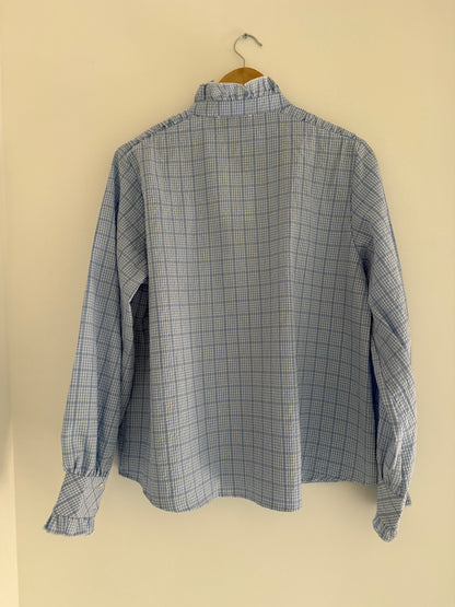 Chemise vichy bleue et blanche