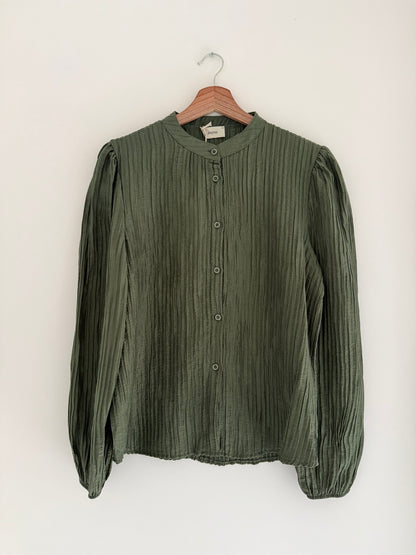 Blouse Kaki effet plissé
