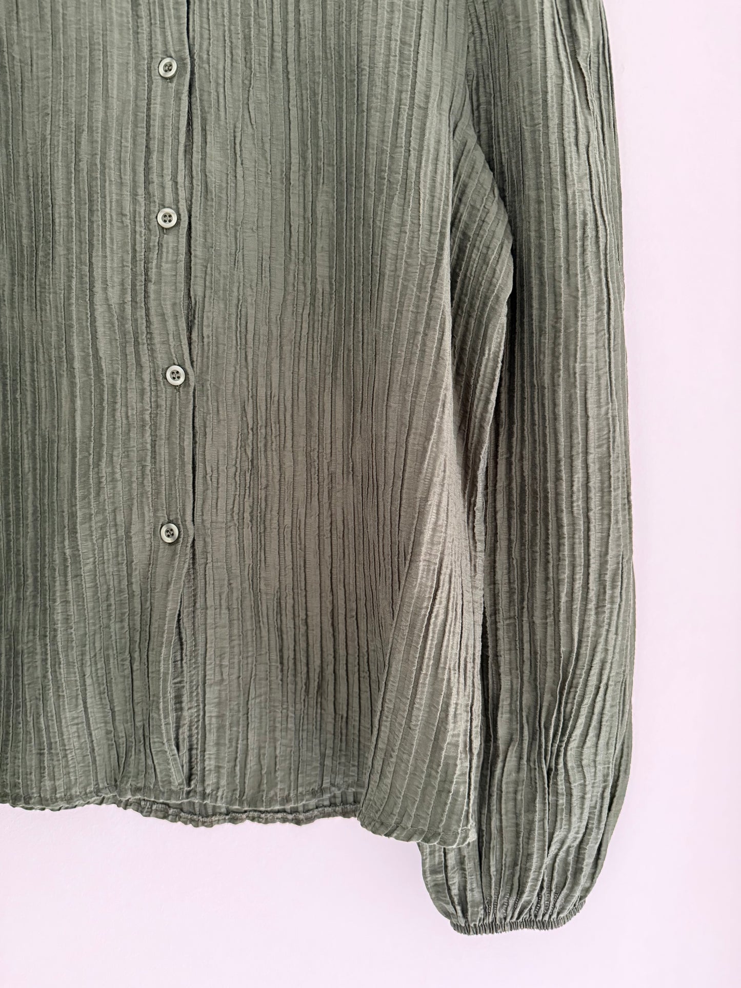 Blouse Kaki effet plissé