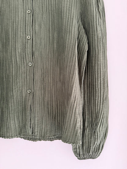 Blouse Kaki effet plissé