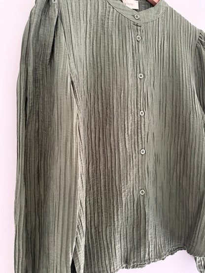 Blouse Kaki effet plissé