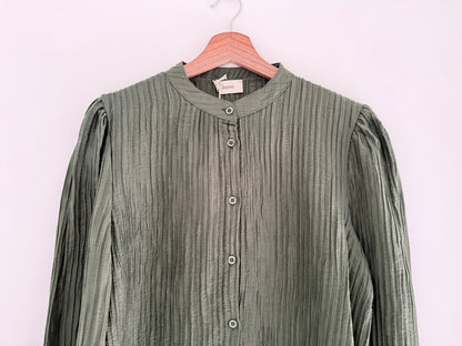 Blouse Kaki effet plissé