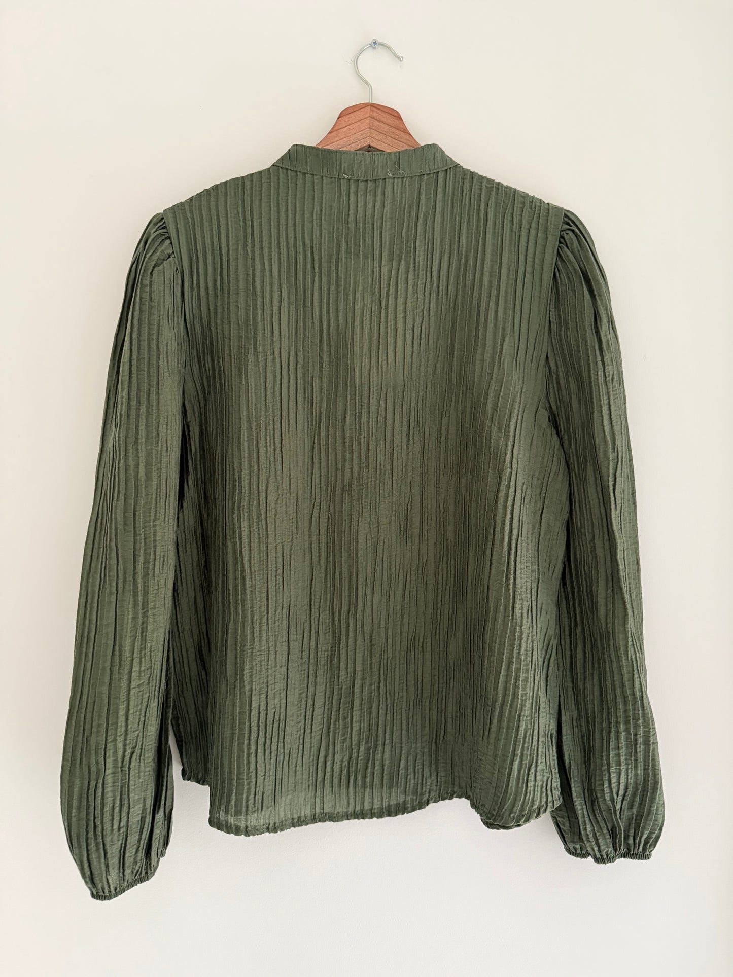 Blouse Kaki effet plissé