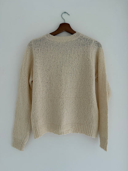 Gilet beige avec boutons nacrés